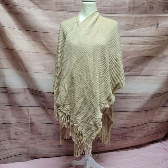 Mix It Beige Shawl Wrap - Picture 2 of 4